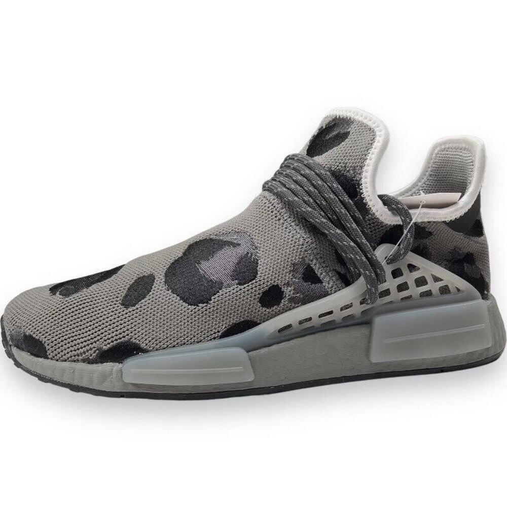 adidas Gray and Black Patterned Athletic Shoes